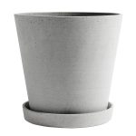 Hay Flowerpot Kruka Med Fat Ø26 Cm Xxl - Krukor Polystone Grå