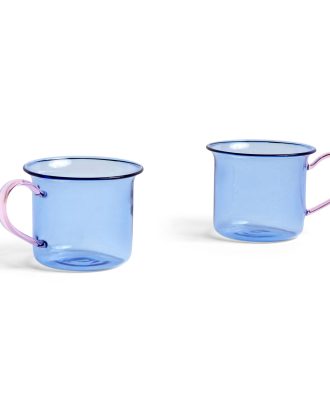 Hay Borosilicate Kopp 2-pack - Kaffekoppar Borosilikatglas Ljusblå