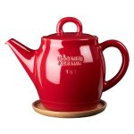 Höganäs Tekanna Med Träfat 1,5 L Blank - Tebryggare & Tekannor Keramik Röd