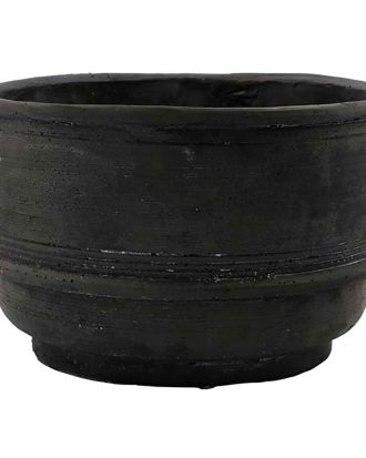 House Doctor Ground Kruka Mörkgrå Ø22 Cm H14 Cm - Krukor Cement Mörkgrå Betong