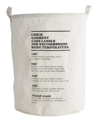 House Doctor Wash Instructions Tvättkorg - Tvättkorgar Bomull Vit