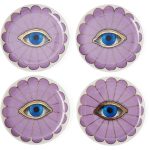 Jonathan Adler Fleur Glasunderlägg Ø10,1 Cm - Vin & Bartillbehör Porslin Lila