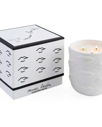 Jonathan Adler Muse Bouche Doftljus Med Tre Vekar - Doftljus Porslin Vit