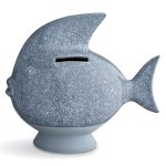 Kähler Sparedyr Sparbössa 14,5 Cm Grå - Småförvaring barn Keramik Blå