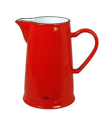 Kanna med handtag i retrostil - Röd