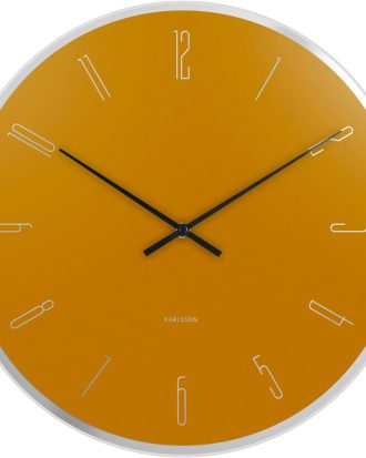 Karlsson Mirror Väggklocka - Bordsklockor Glas Ockragul