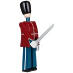 Kay Bojesen Officer Med Svärd - Träfigurer Bok Blå