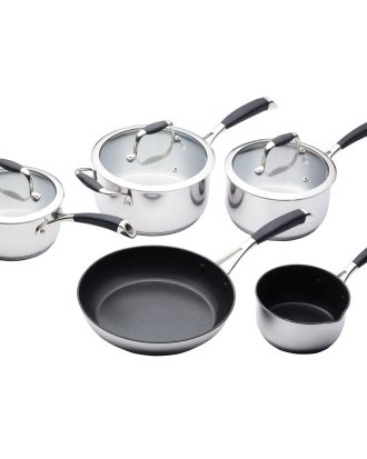 Kitchen Craft Master Class Grytset 5 Delar - Grytset & Kastrullset Rostfritt Stål