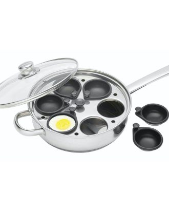 Kitchen Craft Äggpocherare 6 Hål 28 Cm - Övriga Köksmaskiner Rostfritt Stål