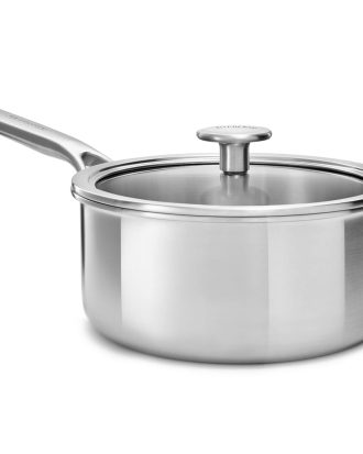 Kitchenaid Multi-ply Kastrull Med Glaslock 20 Cm / 3,11 L - Kastruller Aluminium Rostfritt Stål