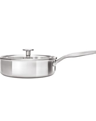 Kitchenaid Multi-ply Traktörpanna Med Glaslock 24 Cm / 3,1 L Rostfritt - Traktörpannor & Sauteuser Rostfritt Stål