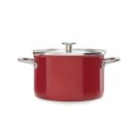 Kitchenaid Steel Core Enamel Gryta Med lock Röd 20 Cm - Grytor Glas