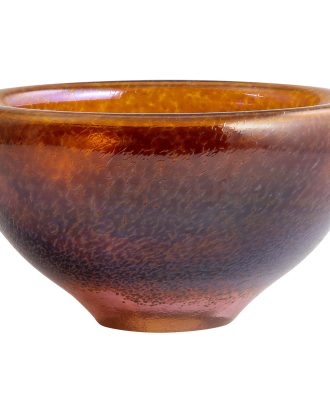 Kosta Boda Beans Skål – 2021 - Konstglas Munblåst Glas Gyllenbrun