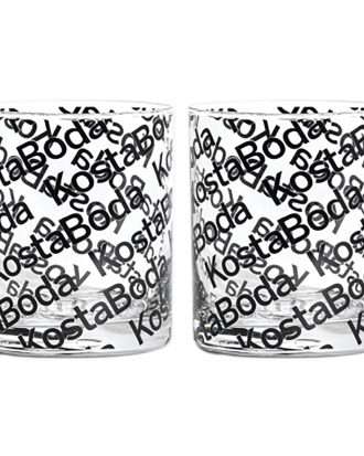 Kosta Boda Salong Betong Whiskey 28 Cl 2-pack - Whiskeyglas & Cognacglas Glas Svart