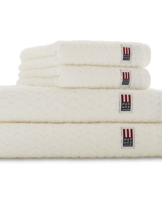 Lexington Structured Handduk 30x50 Cm - Handdukar & Badlakan Bomull Vit