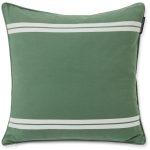 Lexington Side Striped Kuddfodral 50x50 Cm Grön / - Prydnadskuddar & Fodral Ekologisk Bomull Vit