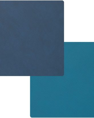 Lind Dna Square S Bordstablett Double 28x28 Cm Midnight Blue/ - Bordstabletter & Glasunderlägg Läder Petrol