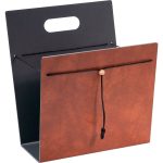 Lind Dna Tidningsställ L: 31 Cm Bull / Alu Antracit - Tidningsförvaring Läder Konjak