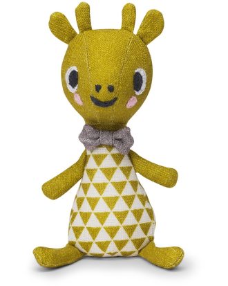 Littlephant Gio Giraffe Docka Mini - Leksaker Linne Gul