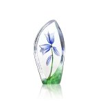Målerås Glasbruk Floral Fantasy klocka - Konstglas Blå