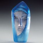 Målerås Glasbruk Masq Batzeba - Konstglas Blå