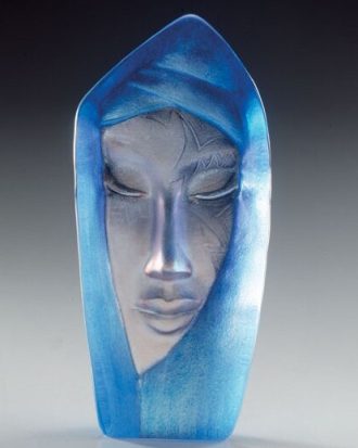 Målerås Glasbruk Masq Batzeba - Konstglas Blå