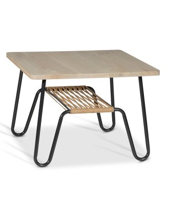 Mavis Marcel Soffbord 70x70 Cm Såpad Rustik - Soffbord Ek Svart