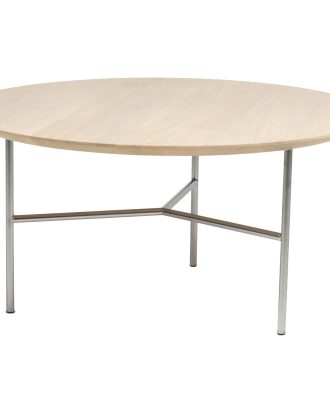 Mavis Tribeca Soffbord / Satinkromat 80 Cm - Soffbord Stål Såpad ek