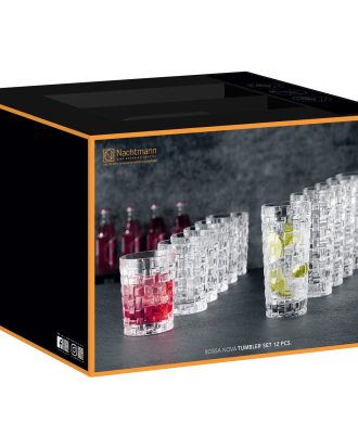 Nachtmann Bossa Nova Bar Glasset 12 Delar - Whiskeyglas & Cognacglas Kristallglas Klar