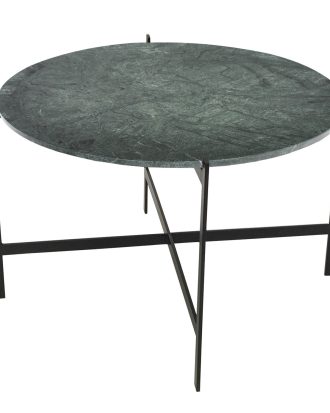 Ox Denmarq Deck Large Bord Underrede Grön Marmor - Soffbord Stål Svart