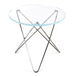 Ox Denmarq Mini O Table Sidobord Ø40 Cm Stål/ - Soffbord Glas Klar