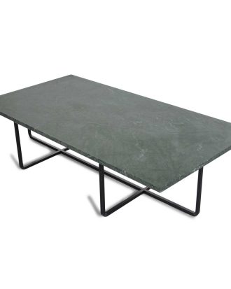 Ox Denmarq Ninety Soffbord 120x60x30 Cm Svart Underrede Marmor - Soffbord Stål Grön