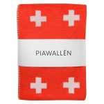 Pia Wallén Cross Pläd 150x240 Cm Röd/ - Plädar & Filtar Ekologisk Bomull Orange