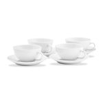 Pillivuyt Michelle Kopp Med Fat 8 Delar - Kaffekoppar Porslin Vit