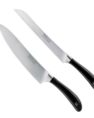 Robert Welch Signature Knivset Kockkniv + Brödkniv - Knivset Rostfritt Stål Svart