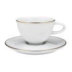 Rörstrand Corona Liten Kopp Med Fat - Kaffekoppar Porslin Vit