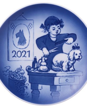 Royal Copenhagen Bing & Grøndahl Barnets Dag Tallrik 2021 - Mattallrikar Porslin Blå