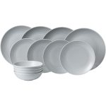 Royal Doulton Maze Light Grey Middagsservis 12-pack - Serviser & Startset Stengods Ljusgrå