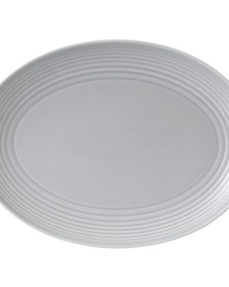 Royal Doulton Maze Light Grey Fat 34 Cm - Skålar & Uppläggningsfat Stengods Ljusgrå