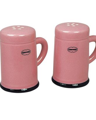 Salt och pepparkar i retrostil - Rosa
