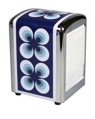 Servettställ Retroblommor Blå