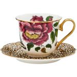 Spode Creatures Of Curiosity Leopard Tekopp Med Fat 35 Cl - Tekoppar Benporslin Multi