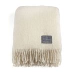 Stackelbergs Mohair Filt Rad Frans 130x170 Cm Bright White - Plädar & Filtar Ull Vit