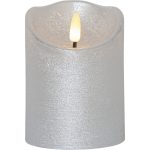 Star Trading Flamme Rustic Led Blockljus 10 Cm - Dekorationsbelysning Vax Silver