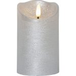 Star Trading Flamme Rustic Led Blockljus 12 Cm - Dekorationsbelysning Vax Silver