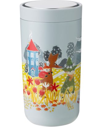 Stelton To Go Click Mumin Mugg 0,2 L - Termosmuggar Rostfritt Stål Soft Sky