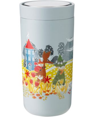 Stelton To Go Click Mumin Mugg 0,4 L - Termosmuggar Rostfritt Stål Soft Sky