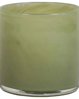 Tell Me More Lyric Ljuslykta S Olivgrön - Ljuslyktor Glas Olive Green