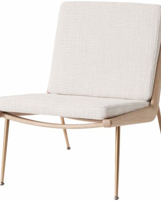 &Tradition Boomerang Hm1 Loungestol Vitoljad Ek / K5042 - Fåtöljer Trä Loop Cream