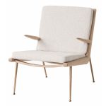 &Tradition Boomerang Hm2 Loungestol Vitoljad Ek / K5042 - Fåtöljer Trä Loop Cream